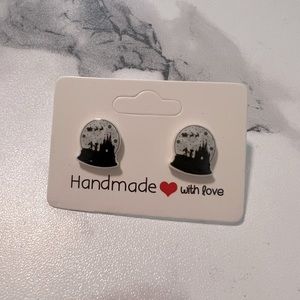 Disney Christmas Scene Snowglobe Stud Earrings